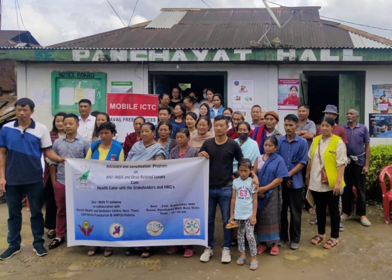 Participants during the advocacy and sensitization programme on HIV and AIDS and drug related Issues with the stakeholders and HRGs at Panchayat Hall, Kezo Town on September 24.